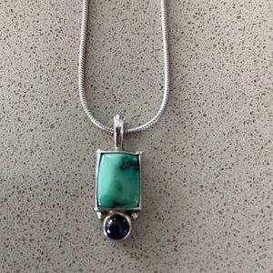 Silver necklace and bracelet